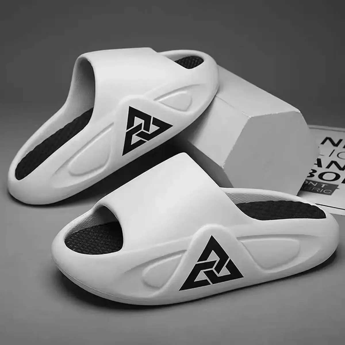 Mens Summer Soft Air Cushio Casual Slippers EVA Extra Thick Sole Sandals Outdoor Shoes Fiable Outgoing Sandals Hbre Y250320