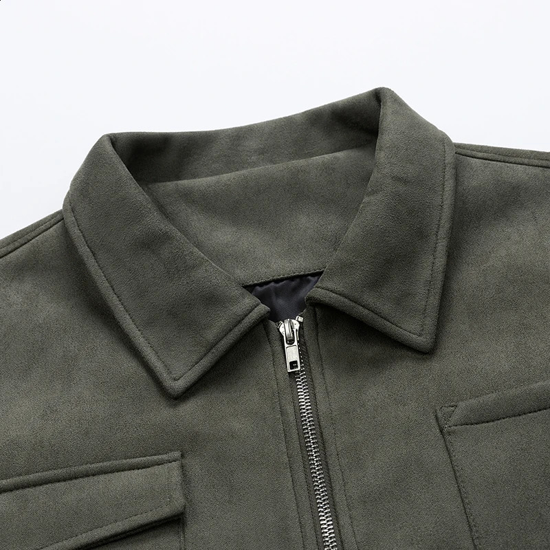 Mens suede jacket bomber motorcycle Coats size 6XL 7XL 8XL Plus windproof black baseball camping casual thin soft shell 250317