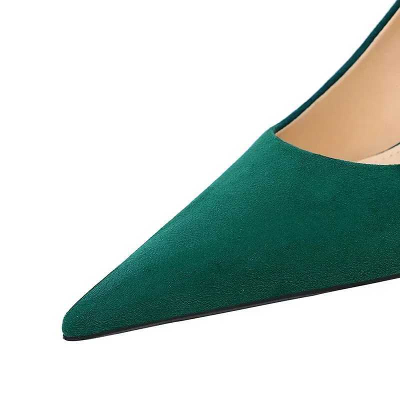 New temperature simple grammar disposable mud pump elegant 7cm thin high H-point toe womens shoes plus size Y250319