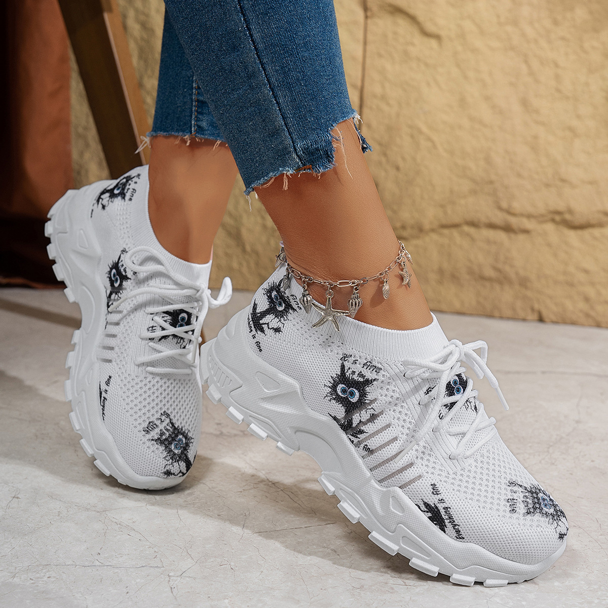 2025 New Women's Casual Sports Single Shoes Dad Flat Shoes Designer Fashionable and Versatile