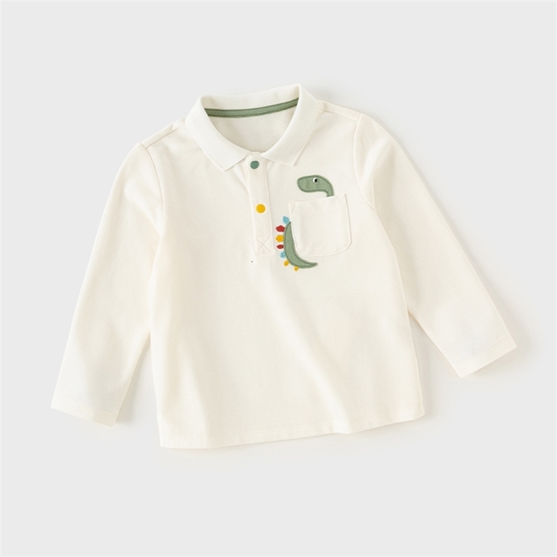Dave Bella Autumn Baby Boys Long Sleeve Polo T-shirt Kid Children Solid Color Lapel T-shirt Top DB3242299 250319