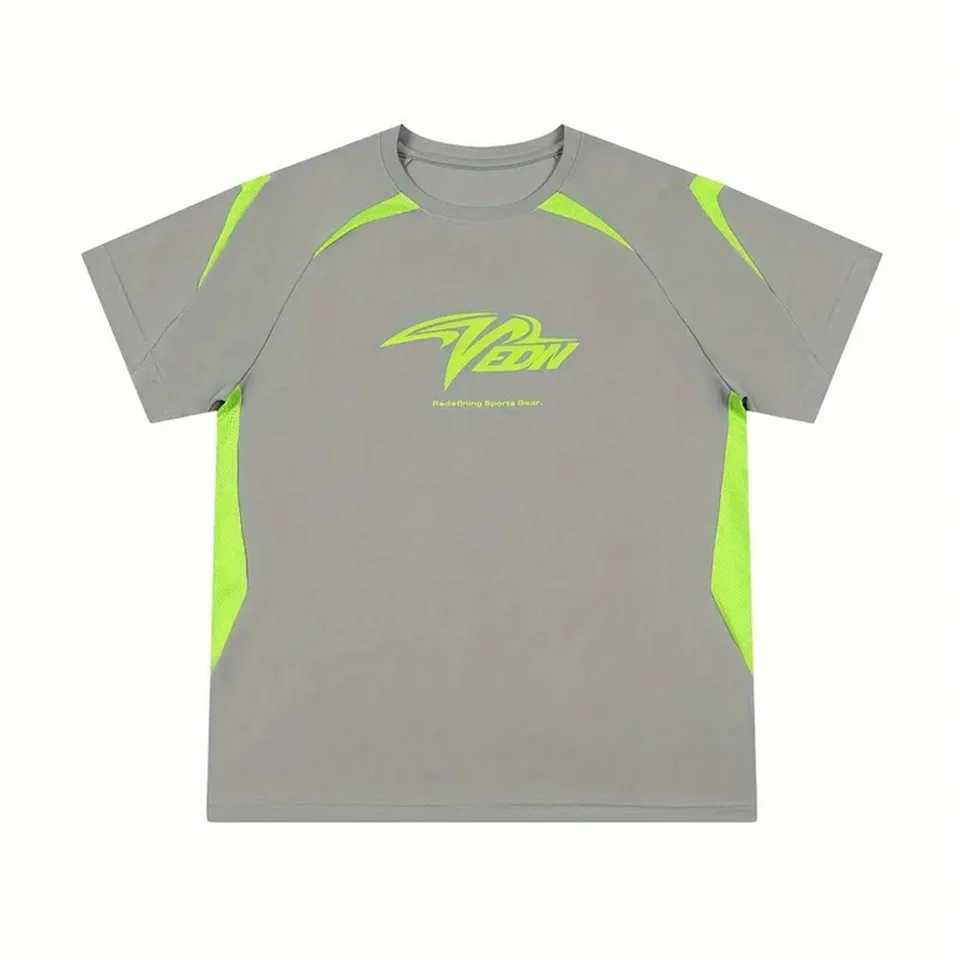 Mens Loose Casual Wear Letters Graphic Print T-shirt Womens Active Short Sleeve Crew Neck Tops Kids Unisex Clothing Outdoor TeesT250319