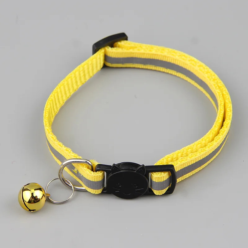 12 colors of reflective cat collars adjustable dog and pet for cats dogs 250320