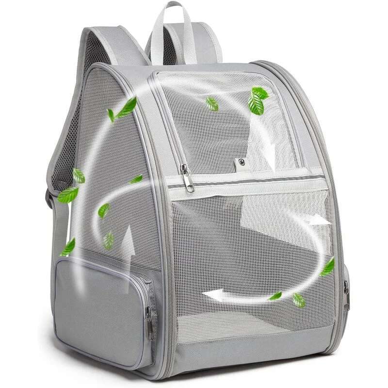 Pet Backpack Carrier Small Cats Dogs Ventilated Design, Safety Straps, Buckle Support, Collapsible | Designed Trav