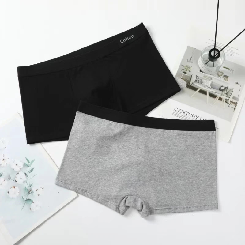 Mens Boxing Cotton Comfortable Fabric Underwear Black Grey L XXL XXXL Breathable Fashion Fitness Sports 250320