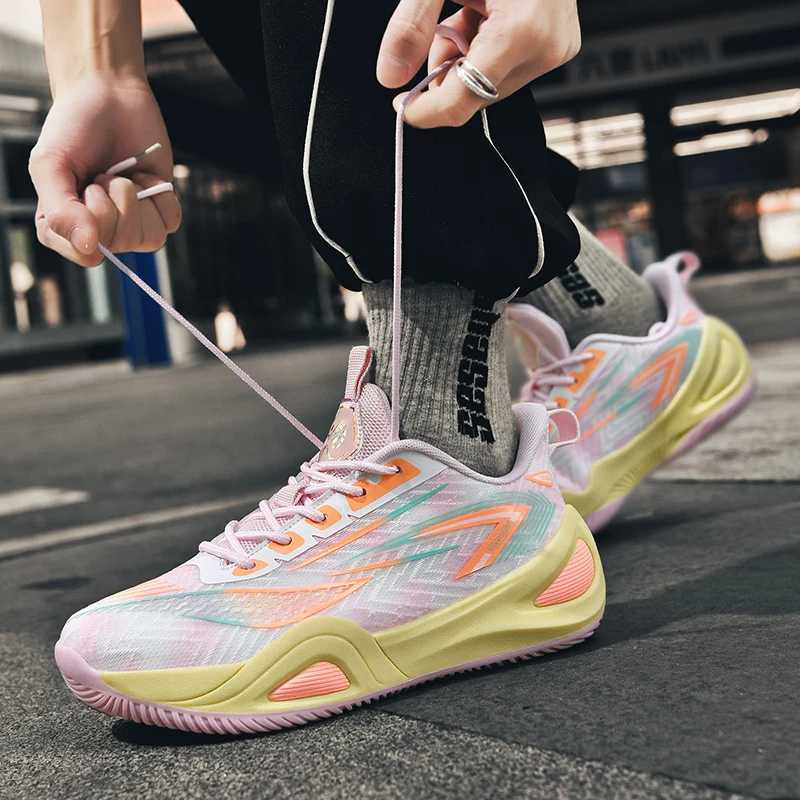 Newly arrived basketball training shoes for men in 2025 designer of sports shoes unisex and durable basketball sports shoes for big boysW250320
