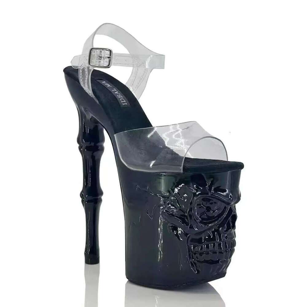 Wedge Heels IDEAL MA Cm Steel Pipe Dance Skull Sole Stage Model Walk Show Sandals Performance High Heels
