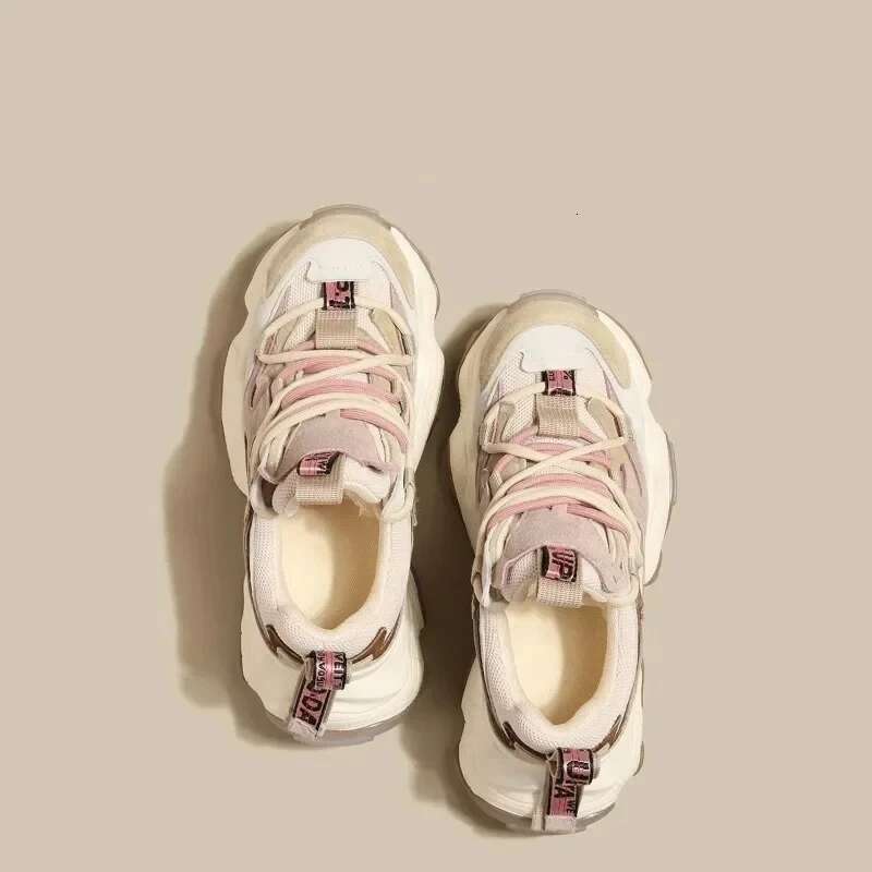 2025 With Box Designer shoes sneakers Women's leather sneakers on thick sole