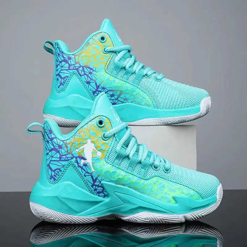 Fashion Basketball Shoes High Quality Boy Street Sport Shoes Men Trainers Outdoor Comfortable Breathable Basketball SneakersW250320