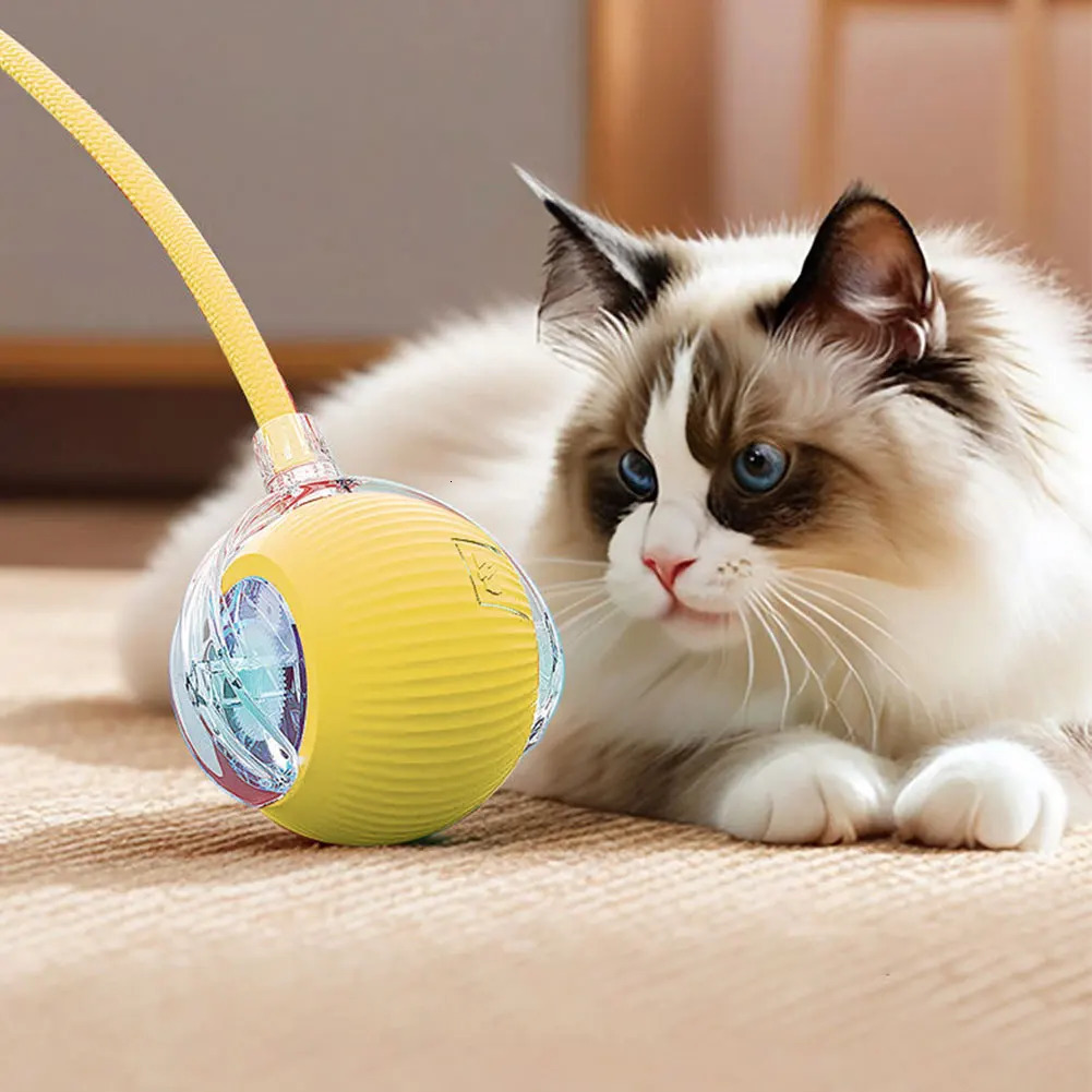 Interactive Cat Toy Ball USB Charging Automatic Rolling Fun Antidepressant Pet Used for Indoor Cats and Kittens 250320
