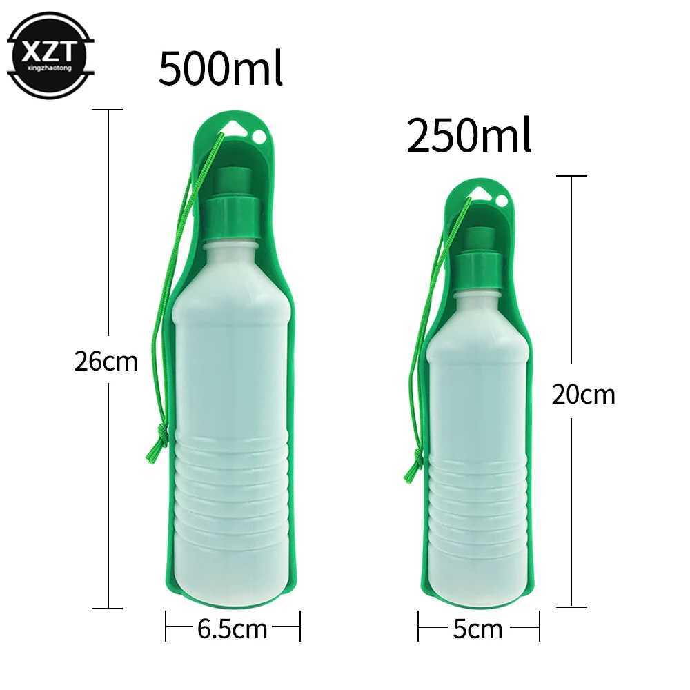 Pet dog water bottle plastic portable outdoor travel drink bowl foldable outdoor automatic water kettle Y250319