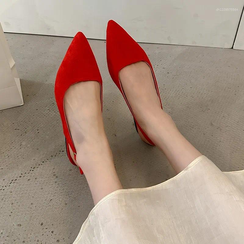 Sandals Women's Shoes 2025 Slingbacks High Heels Classics Fashion Sexy Dress Pumps Women Pointed Toe Solid Color