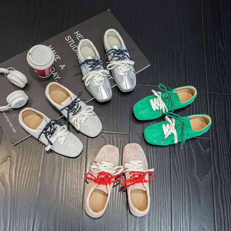 2025 With Box Designer shoes sneakers Women's flat-sole natural leather sneakers