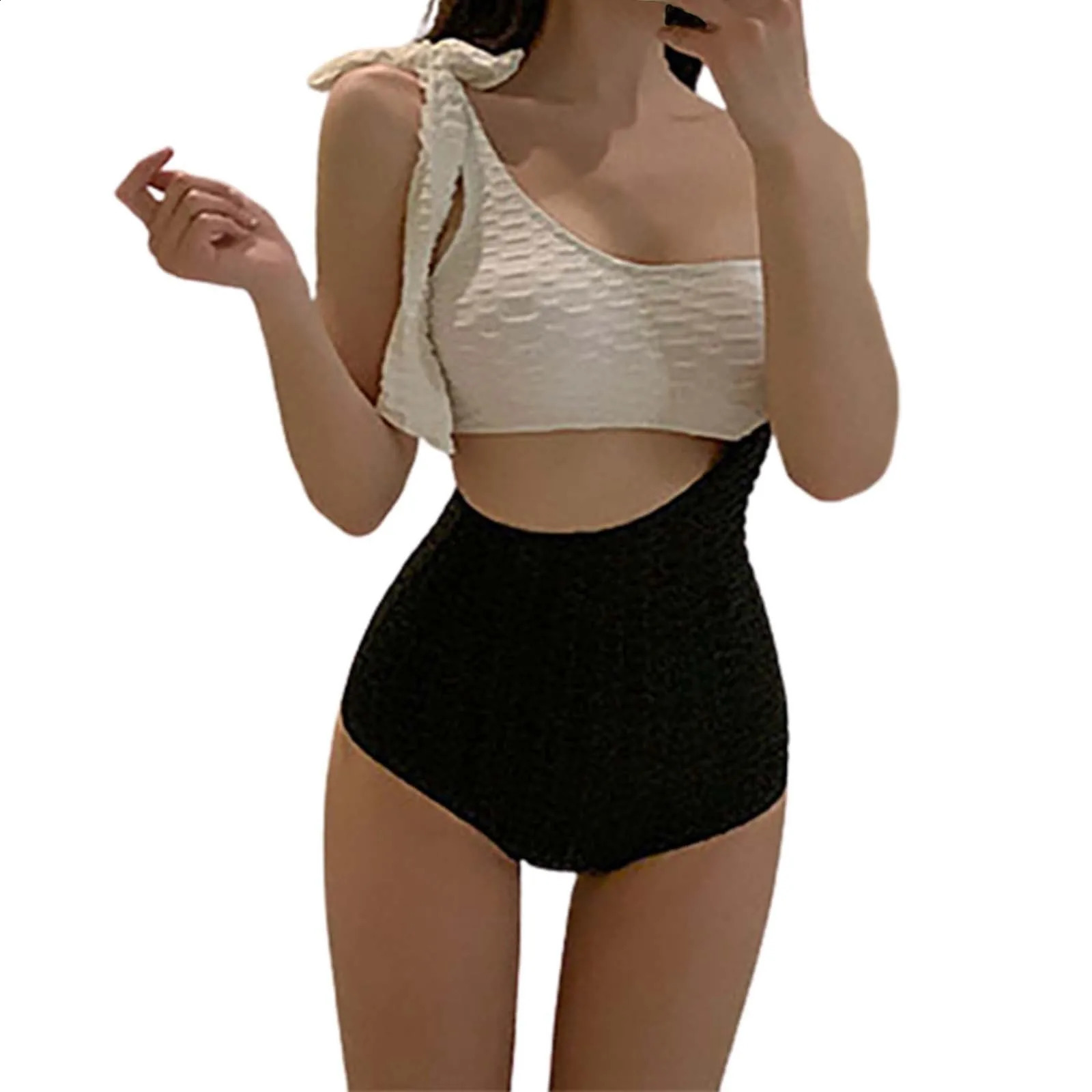 Womens swimsuit rings bikini set 2024 womens twopiece summer beach 250319