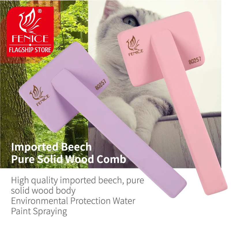 Fenice puppy cat grooming brush wood pet beauty products small Persian animal 250318