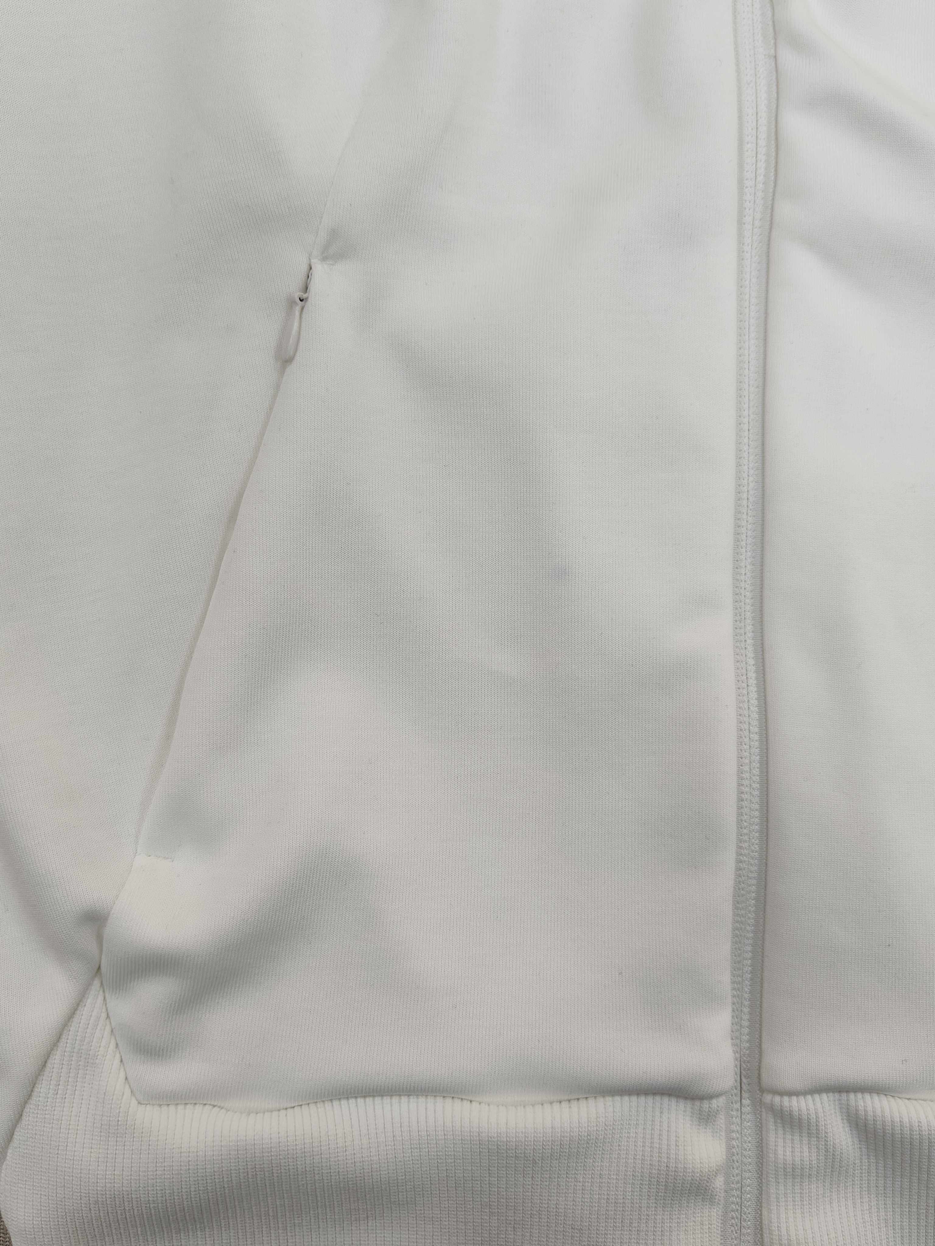 White Hooded Zip-up Jacket Dolman Sleeves Sports Hoodie Casual Activewear Loose Fit Outdoor Running Sweatshirt Athleisure Clothes