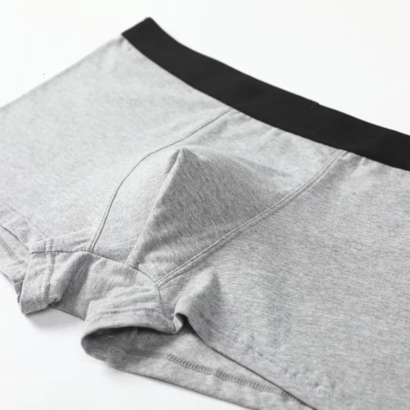 Mens Boxing Cotton Comfortable Fabric Underwear Black Grey L XXL XXXL Breathable Fashion Fitness Sports 250320
