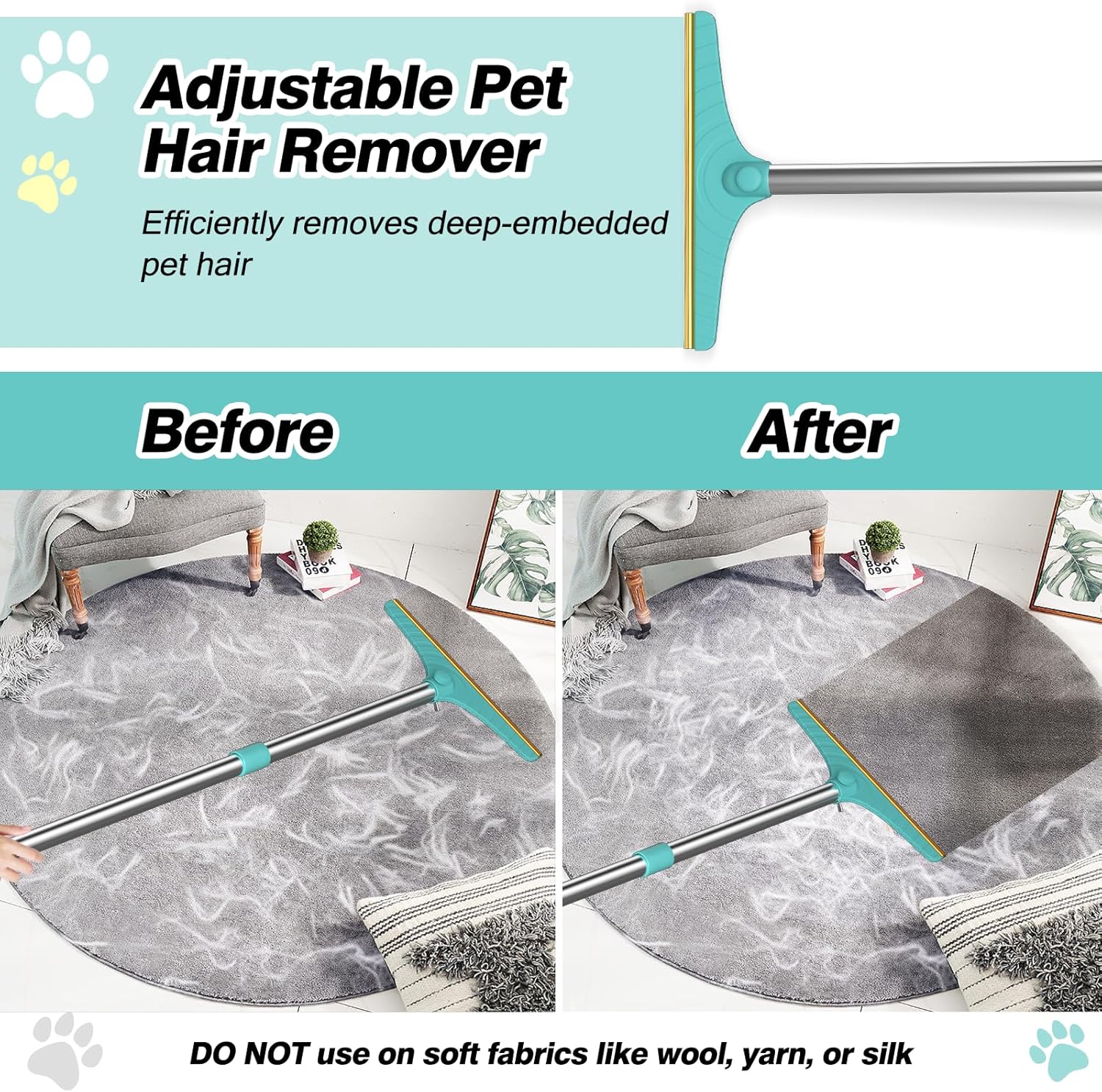 Multi-Functional Pet Hair Removal Tool Easy-to-Use Grooming Device for Cats and Dogs
