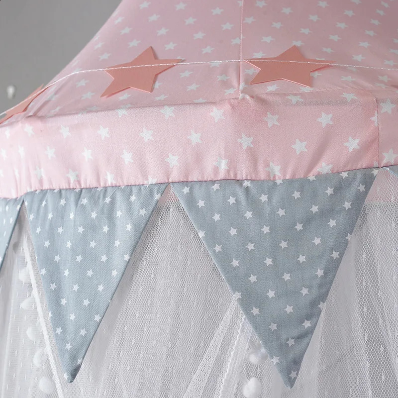 Baby Room Mosquito Net Kid Bed Curtain Canopy Round Crib Netting Tent Baldachin Decoration Girls Bedroom Accessories 250312