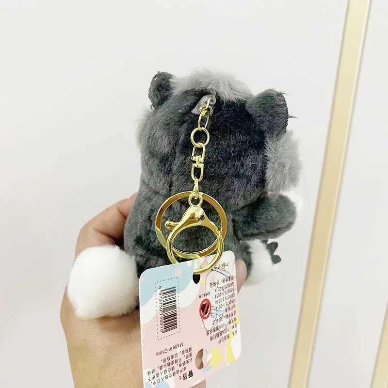 Kawaii Toys Lucifer Cat Plush Keychain for Women Bag Pendant Cute Plush Stuffed Toys Kids Backpack Children Birthday GiftXJ250928