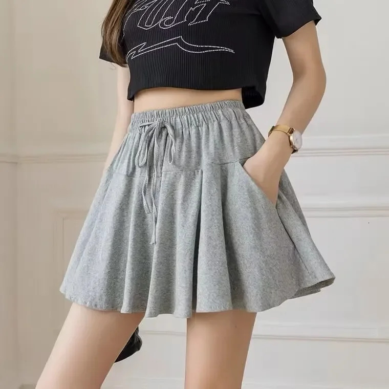 Anti-Exposure High-Waisted Slimming Sports Skirt For Women Korean Style Summer Mini Dress Niche A- Line Skirt Student Version 250320