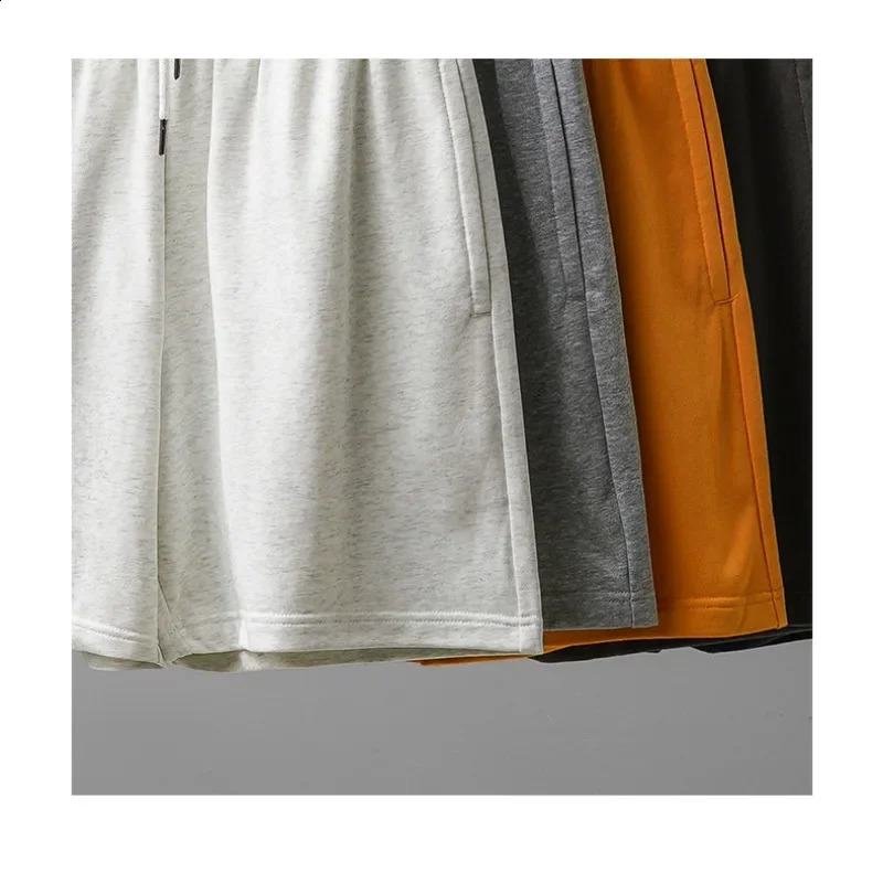 High Quality Cotton Shorts Summer Street Casual Drawstring Loose Mens Fitness Sweatpants 250319