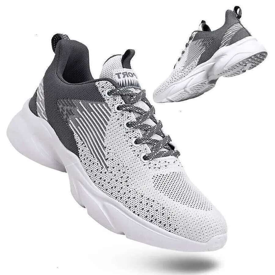 Athletic Running Shoes for Men Wal king Jog ging Fashion Sneakers Lightweight Breathable Flyw oven Mesh Sport Shoe Lace Up
