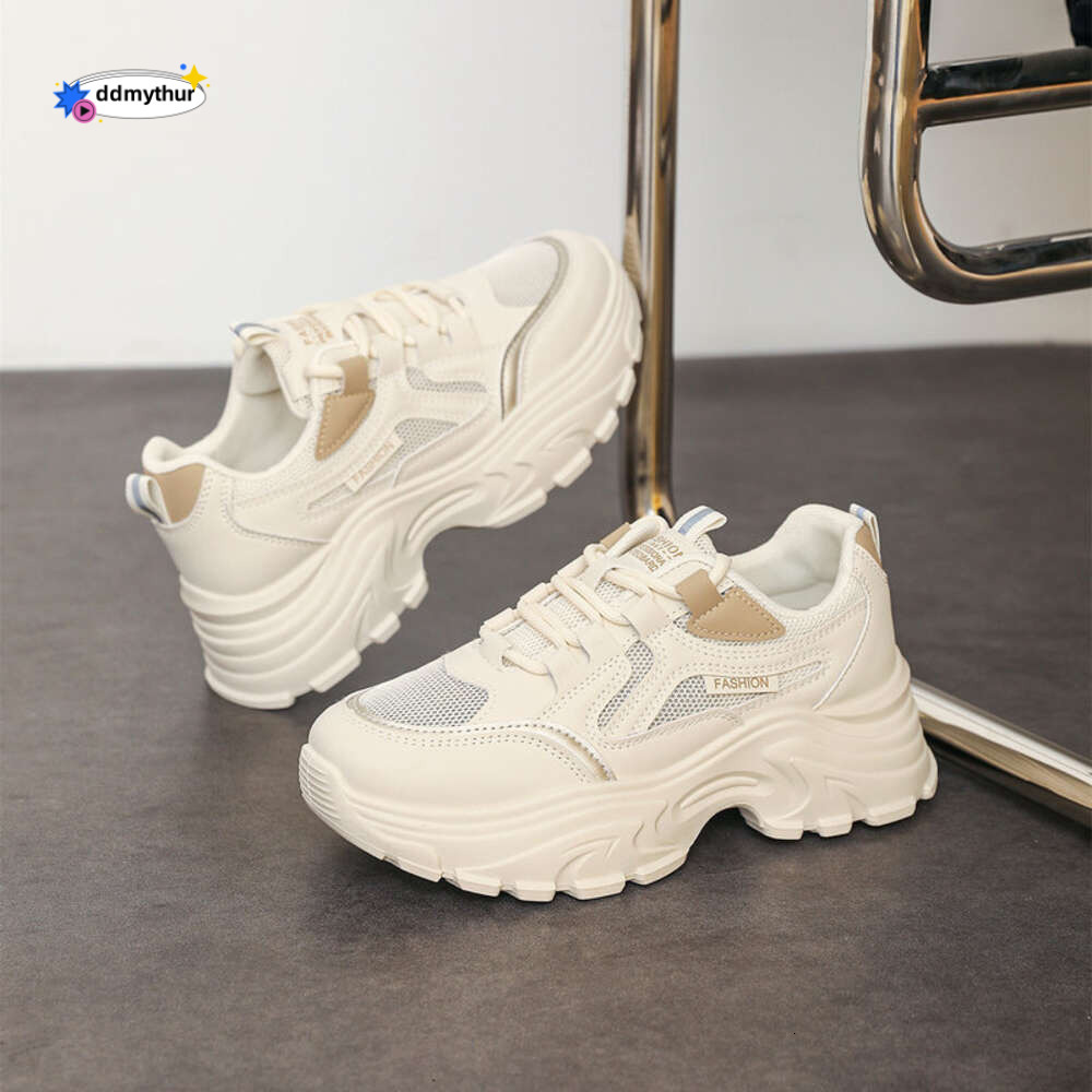 CRLAYDK Chunky Sneakers for Women Platform Fashion White Dad Shoes Summer Mesh Breathable Wedge Casual Walking Tennis ddmythur