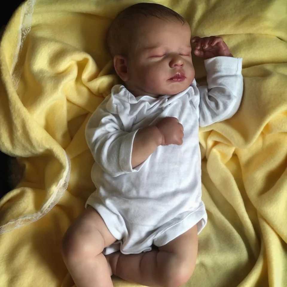 50cm LouLou Reborn Realistic Finished Bebe Reborn Silicone Vinyl Body Doll Handmade Toy Girl Christmas Gift W250320