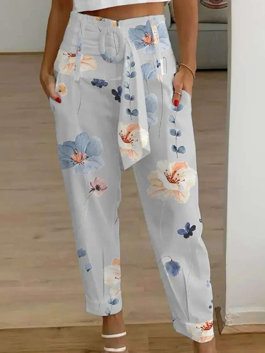 Women's En Solid Color Pocket Pants For Summer 2024