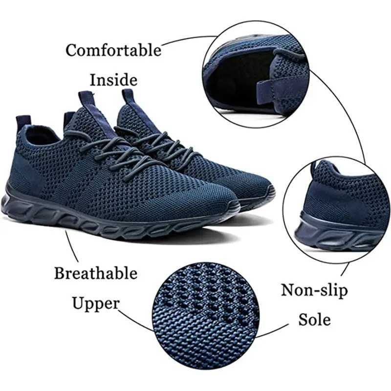 Mens casual sports shoes lightweight sports shoes white outdoor breathable mesh black running shoes sports jogging tennis shoesW250320