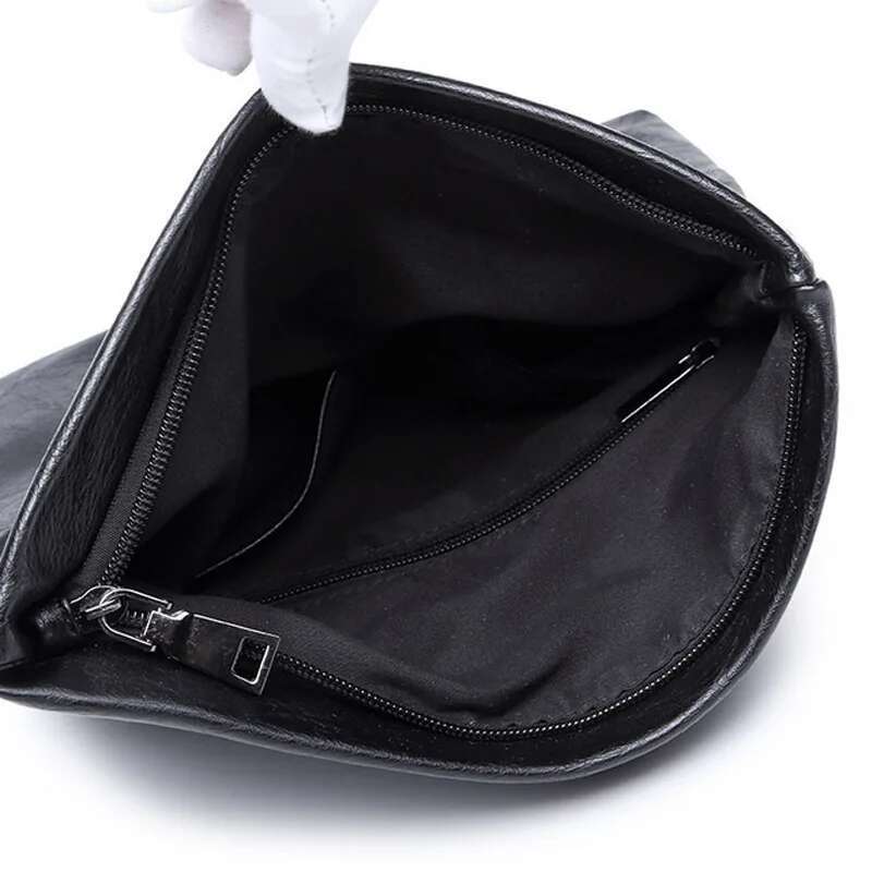 Simple Fashion Men's Business Folding For Men Hand Bag Soft PU Leather Clutch Male Handbag Purse Wallet