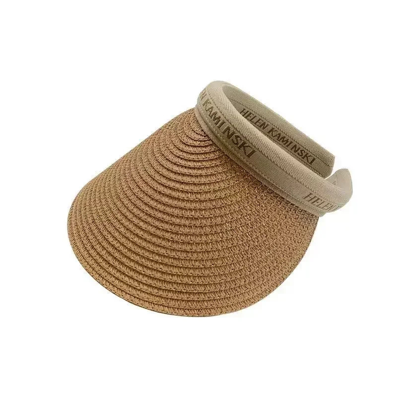 Grass Hollow Hat for Women Summer Beach Sun Protection Sun Shading Hair Hoop Sun Hat Straw Hat 250320