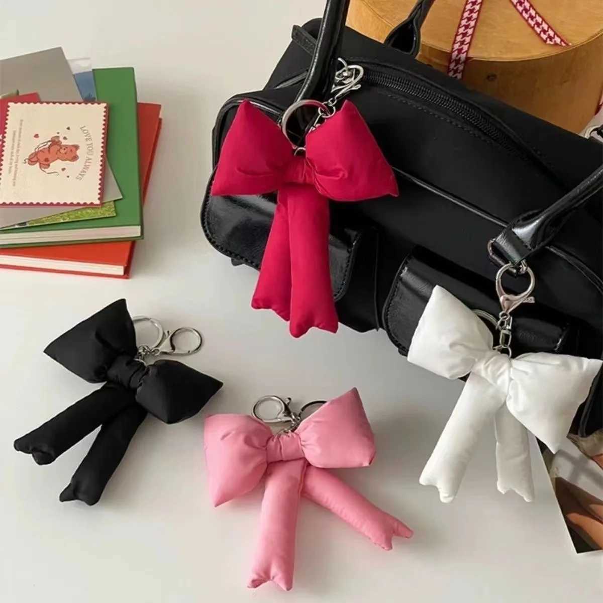 Y2K Sweet Bow Keychain Fashion 3D Bow Girl Keychain Fashion Bag PendantXJ250319