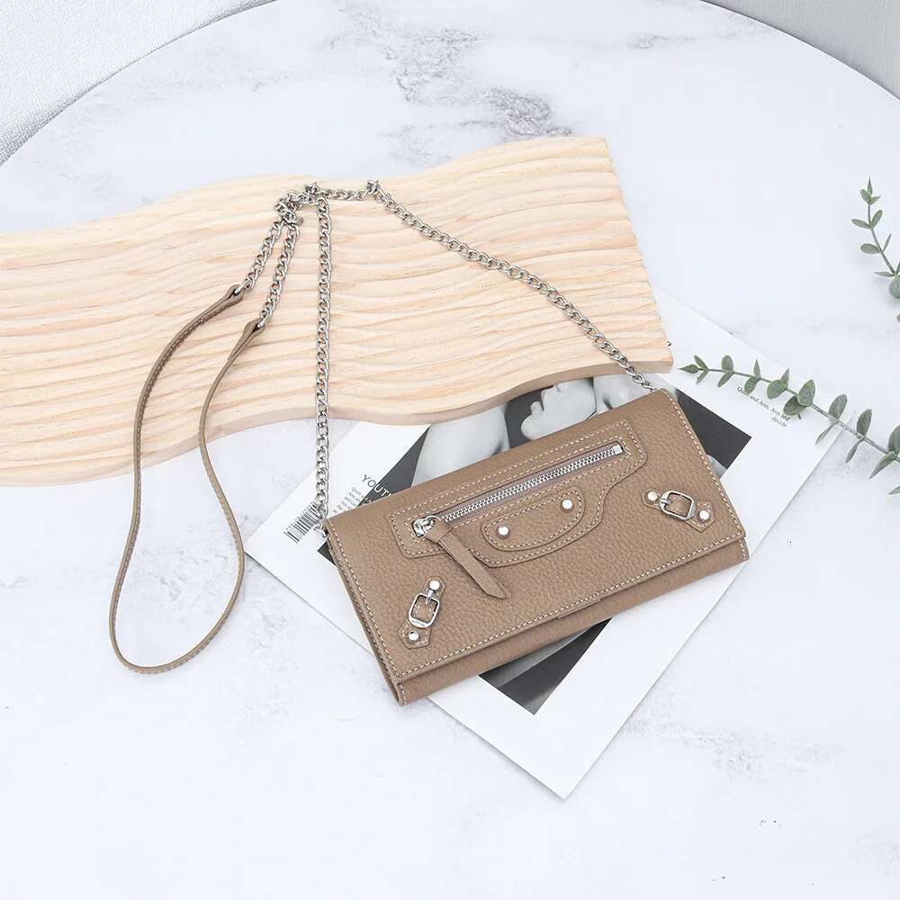 2024 Mini Shoulder Genuine Leather Women Crossbody Bags Eent Cowhide Rivets Motorcycle Bag Chain Small Handbag Purse