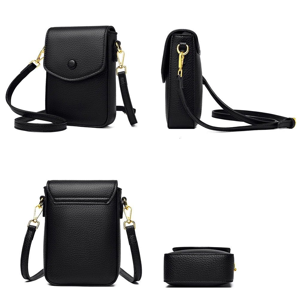 Solid Color Mini Women Bags Mobile Phone Bag er High Quality Leather Ladies Shoulder Bag Women Crossbody Bags 250314