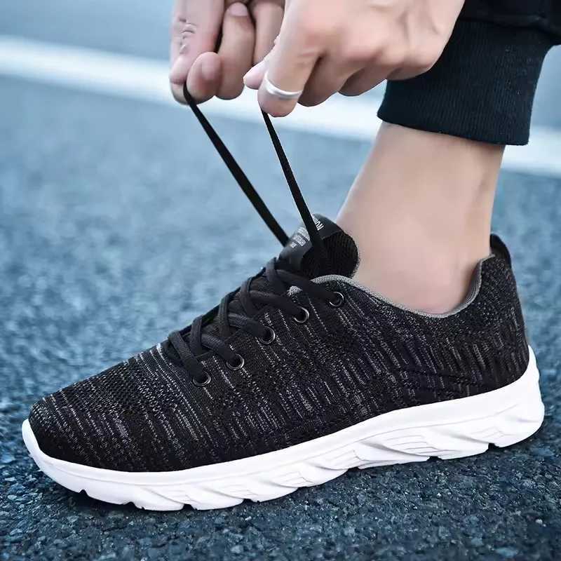 Sports Men Running Jogging Shoes Casual Sneakers Outdoor Lace Up Breathable Mesh Light Tennis Outdoor Walking Size 39-46W250320