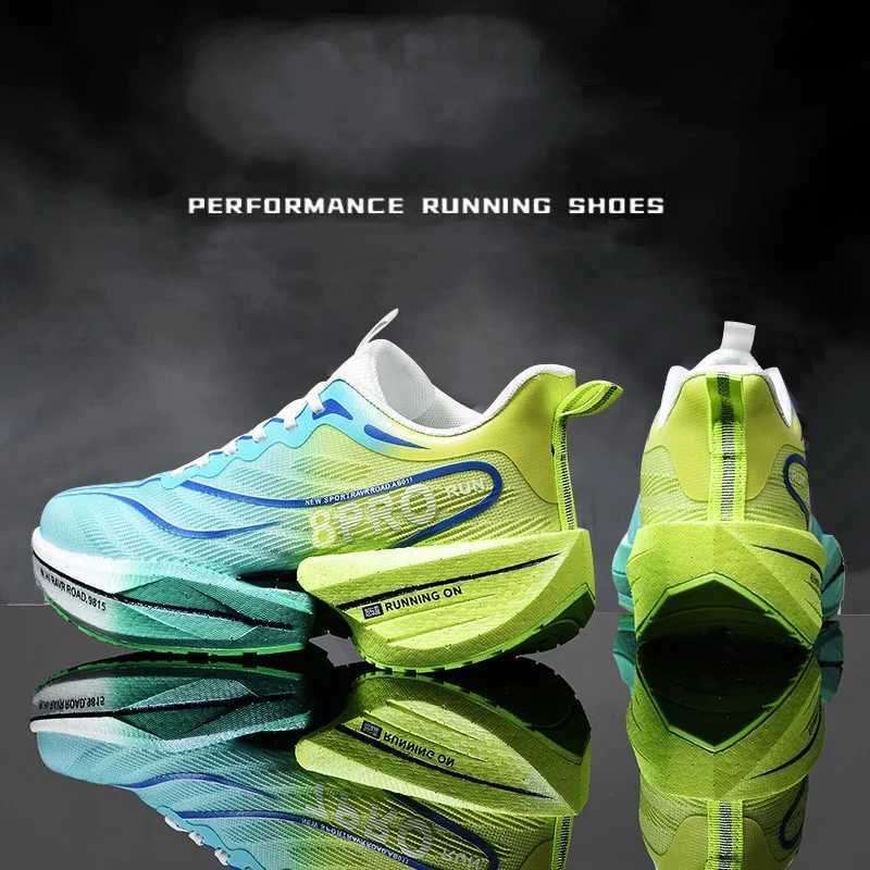 Marathon mens sports running shoes carbon plate air cushion breathable lightweight warm and detachable sports shoes Y250320