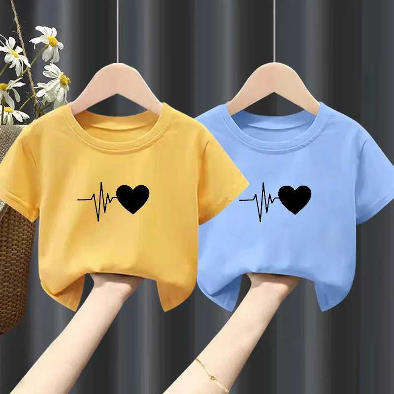 Girls short sleeved T-shirt summer new pure boys white summer big boys fashionable girls clothingT250320