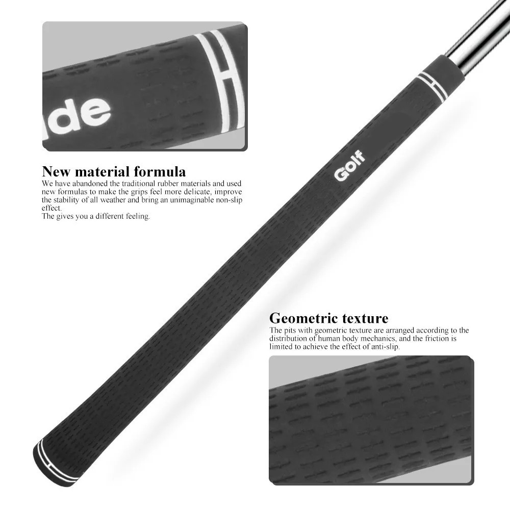 10 pieces/batch of golf club grips standard medium-sized giant rubber grip non slip suitable for wood and iron drivers 250320