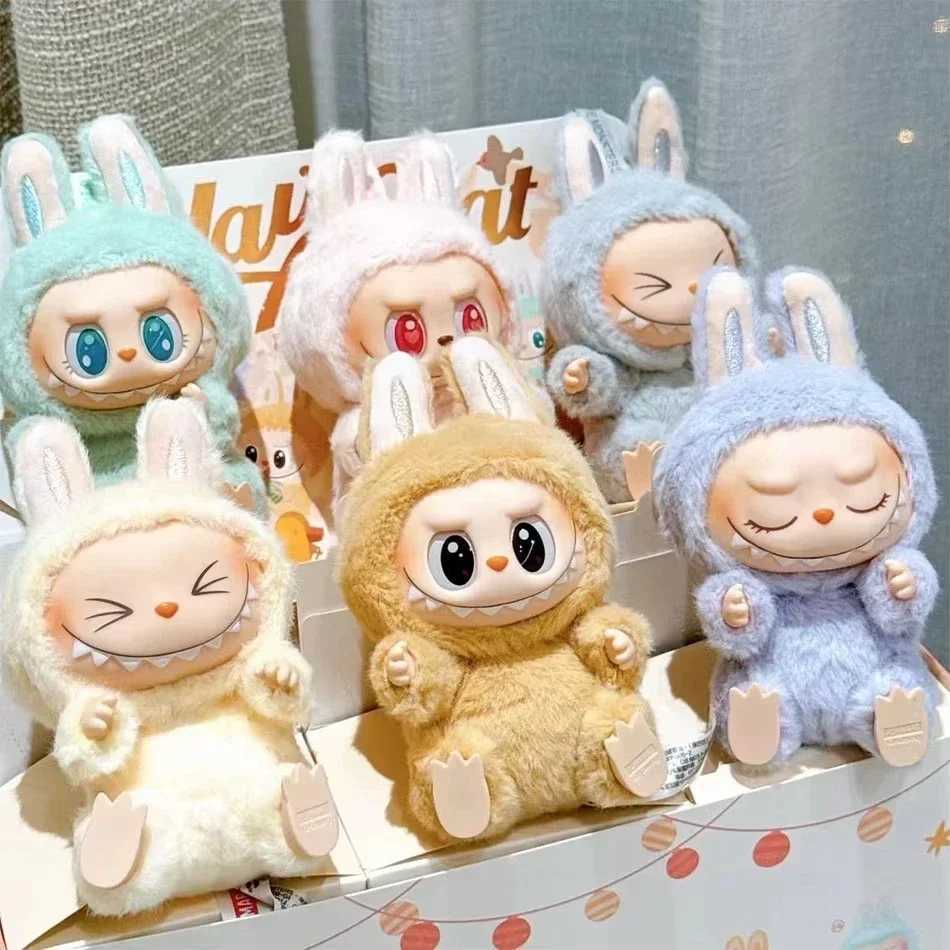 1 1. High quality Kawaii Monster Labubu blind box series PVC Labubu Macaron pendant doll Monster keychain birthday giftXJ250319