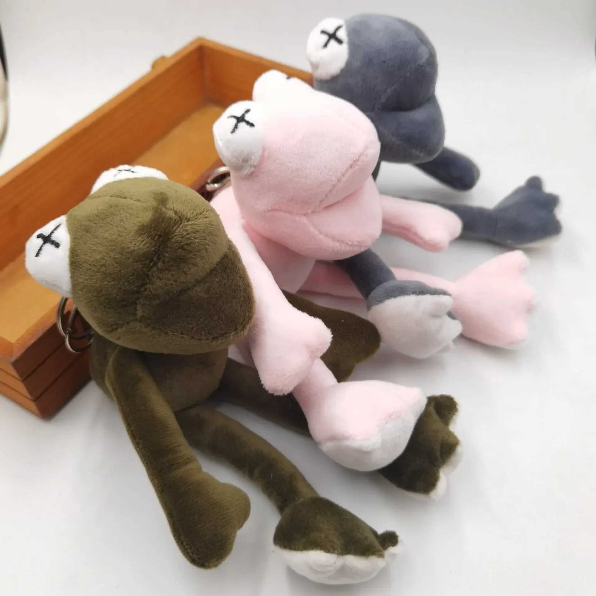 Keychain Frog Plush Keychains Pluff Funny Cartoon Rings Key Holder Gates Key Pendant Soft Stuffed Animal Kawaii KeychainXJ250319
