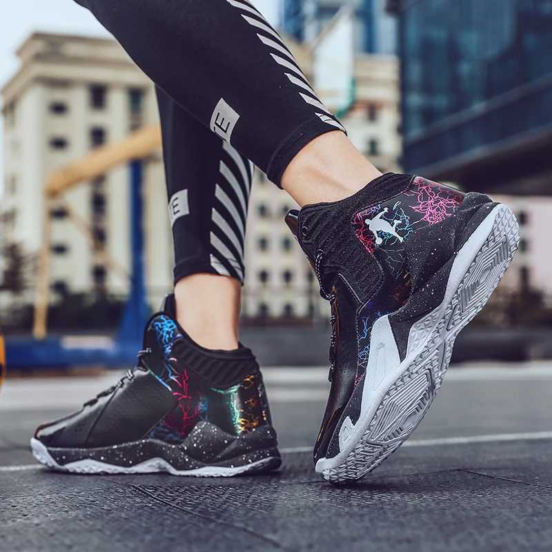 High quality mens basketball sports shoes trend Top mens basketball shoes Outdoor anti slip brand sports shoes Womens Tenis MasulinoW250320