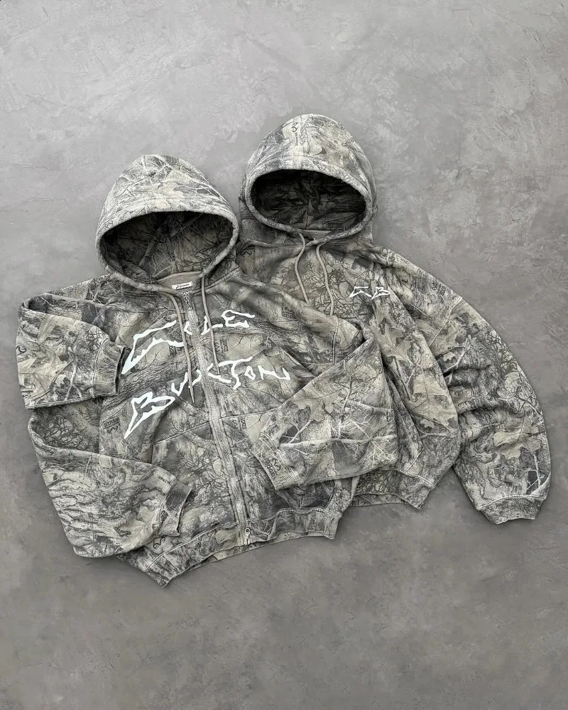 Akimboclub Hoodie Two Piece Set Camouflage Digital Print Hooded Men Clothes Sweatshirts Drawstring Casual Sports Pant Streetwear 250319