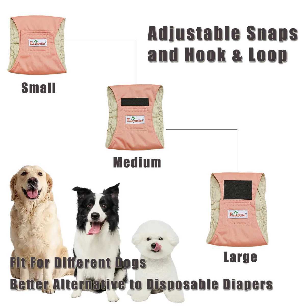1 piece of washable mens dog diaper reusable pet hygiene underwear nap abdomen with packaging diaper absorbent leak proof dog diaper Y250320