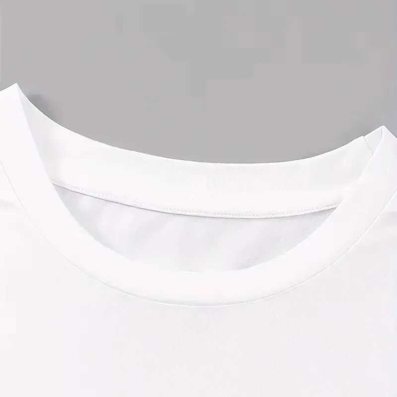 Womens white short sleeved cotton T-shirt womens spring and summer cotton loose design retro casual T-shirt top InsT250320
