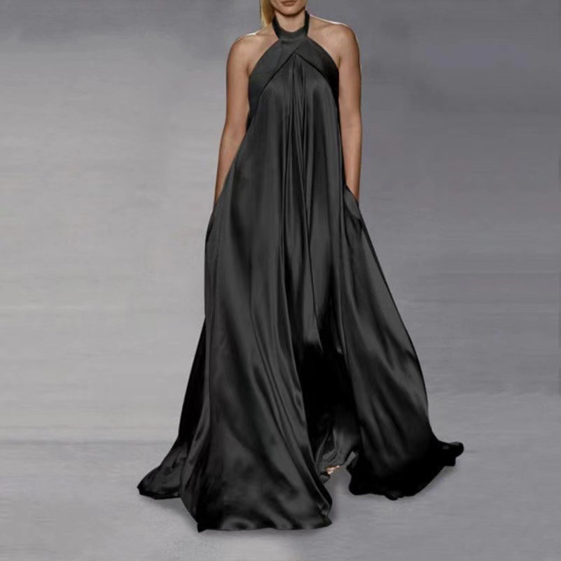 2025 women's fashion temperament slim fit and slimming big swing dress