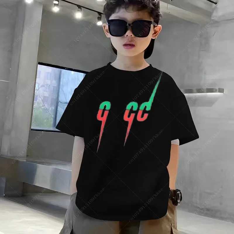 Children Luxury Letter Graphic Clothes Girl Boy T Shirt Funny Baby Boys/Girls Summer Tops Short Sleeve T-shirt Kids Cotton TopsT250320