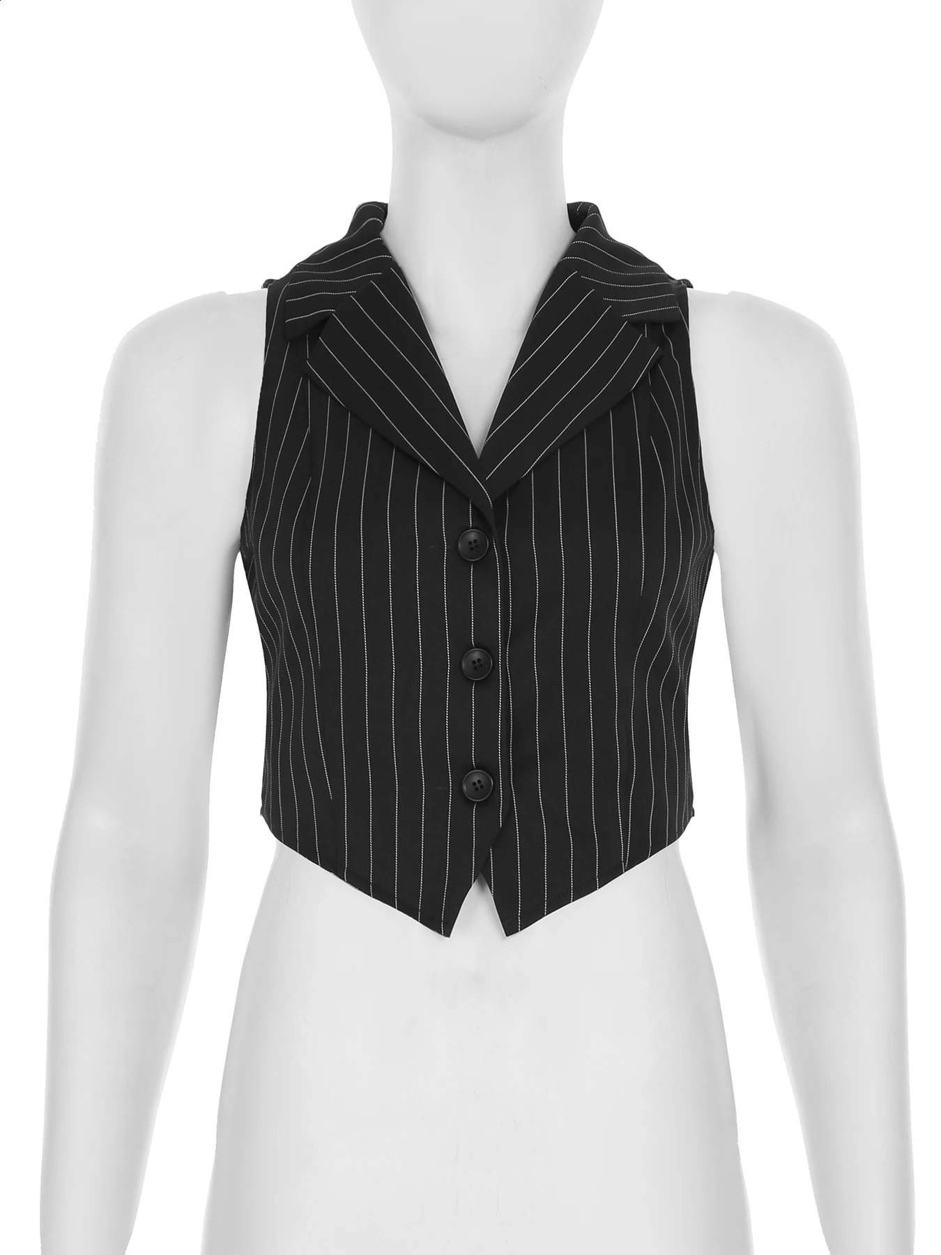 IAMSURE Elegant Fashion Striped Pants Set for Women 2025 Sexy Slimming 2piece Vneck Sleeveless Crop Top Middle Waist 250319