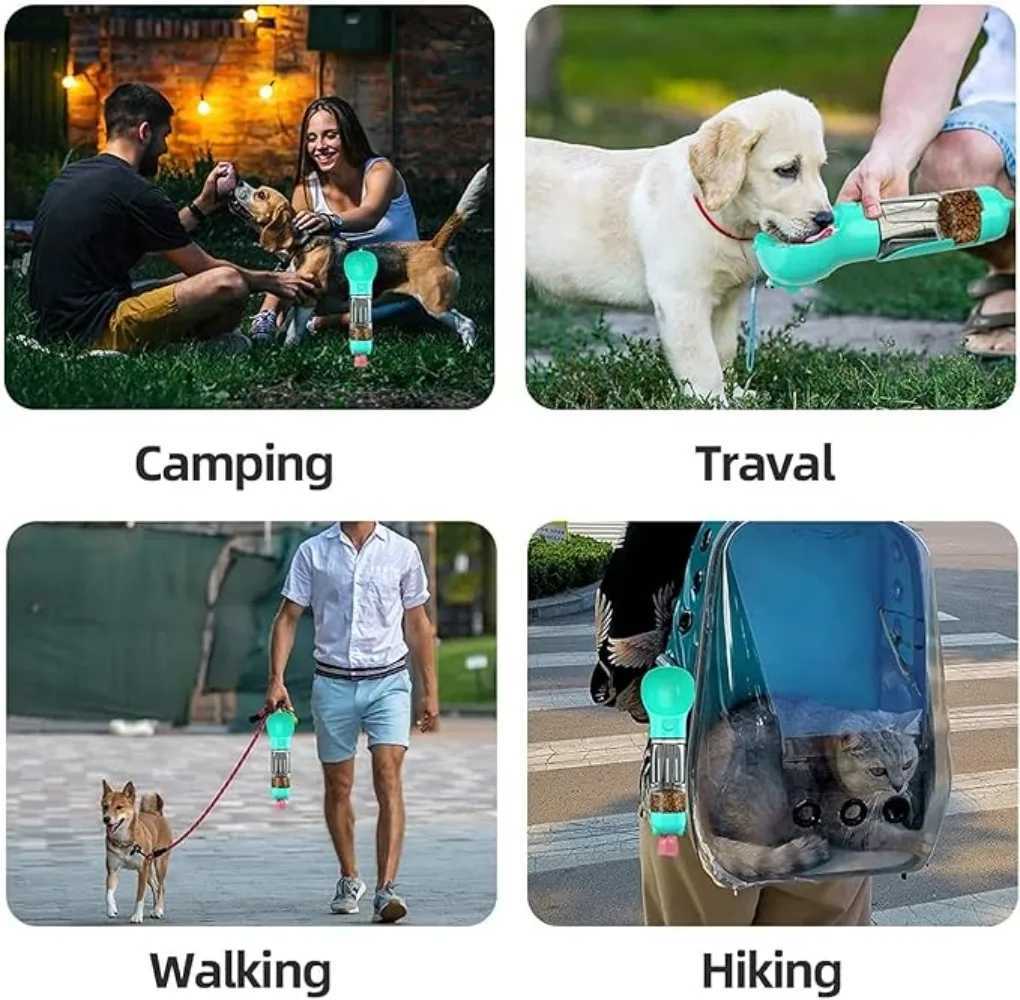(New in 2025) Portable dog water bottle with food storage environmentally friendly and leak proof one handed dog ACCE Y250319